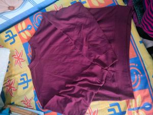 Burgundy Long Sleeve Top