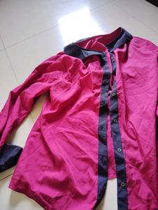 Pink & Navy Button-Down Shirt