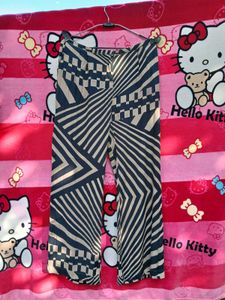Patterned Casual Strai ght Korean  Pants