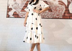 Chic Polka Dot Midi Dress