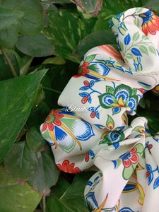 Silk Printed Xl Size Scrunchies