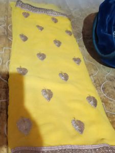 Yellow Embellished Dupatta