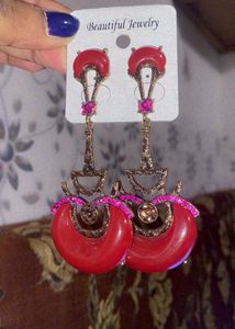 Red Dangle Earrings