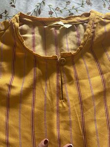 Striped Puff Sleeve Top