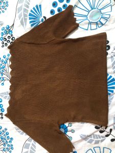 Brown Off Shoulder Top Partywear