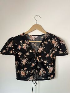 Floral Cinched Crop Top