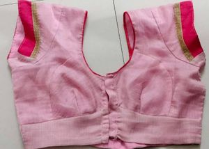 Pink Stiched Saree Blouse
