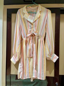 Multi Colour Stripes PrintedShirt Dress