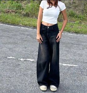 Wide Leg Black Jeans