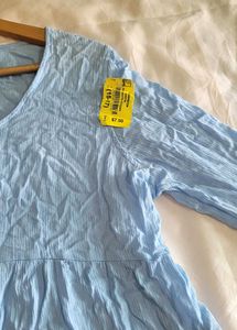 Blue Long Sleeve Top