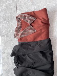 Chic Plaid Collar Layered Sweatshirt