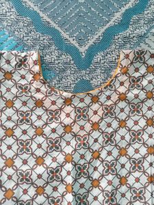 Beautiful Yellow And White Short Kurti