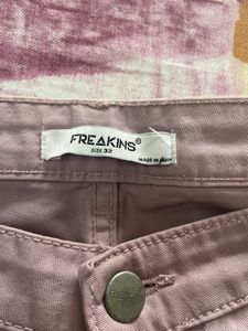 Freakins Lilac Straight Fit Pants