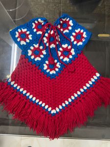 Handmade Granny Square Poncho