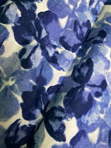 Blue Printed Frok For Women