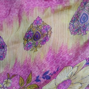 Women&#39;s Pink Georgette Saree