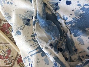 Blue &amp; White Print Top