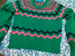 Women Winter Crop Sweater Korean