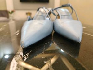 Last Price!!Zara Light Blue Slingback Heels