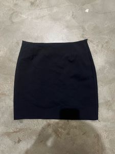 Dark Blue Pencil Mini Skirt