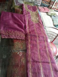 Purple Embroidered Salwar Kameez Suit