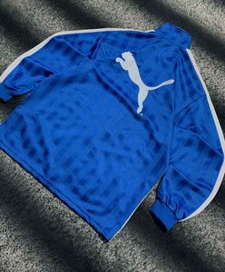 Vintage Puma Track Jacket - Blue &amp; White