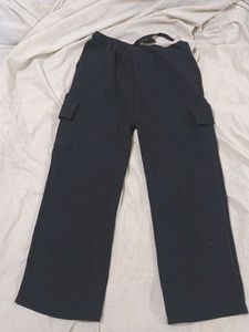 Black Wide Leg Cargo Pants