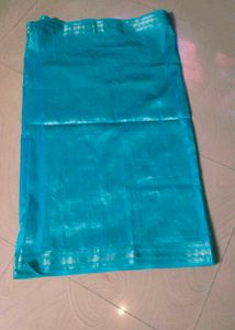 Cyan Colour Banarasi Silk Saree