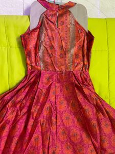 Aarke Ritu kumar Red Floral PrintLong Dress