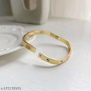 Gold-Tone Bangle with Accents