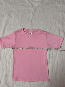 Cute Pink Ribbed Tee