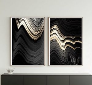 Modern abstract printed paintings on canvas