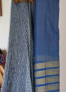 Navyblue Net Chania Choli With Beads Hanging