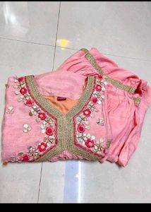 Alia Cut Peplum Top With Sharara
