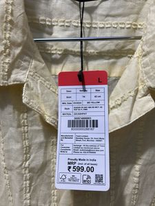 ZUDIO YELLOW HALF SLEEVE SHIRT