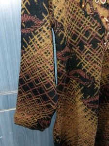 Embroidered  wool Brown Kurti set