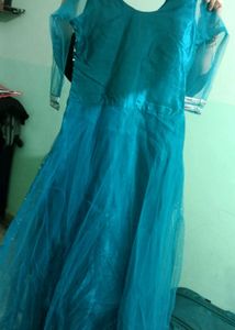 Teal Embellished Ethnic Gown only worn one time