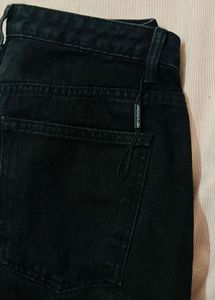 BLACK CARGO WIDE LEG Baggy JEANS
