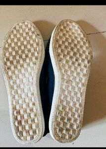 Blue studded flats