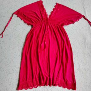 Vintage Red Lace Lingerie Dress