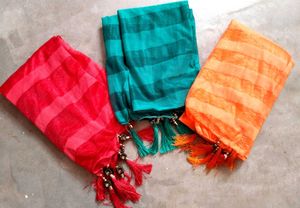3 Dupatta Red/Green/Orange