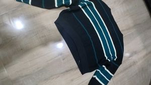 Striped Cropped Sweater