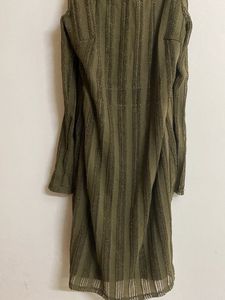 Olive Green Sheath Dress