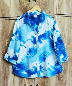 Blue Printed Shirt Size-44-46
