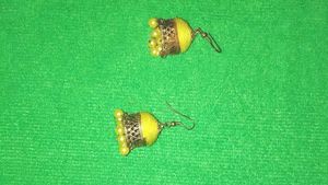 Yellow Colour Beautiful Earings
