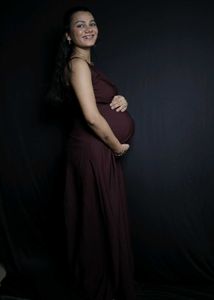 Burgundy Maternity Dress