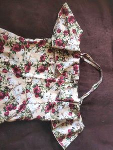 Floral Off-Shoulder Mini Dress🎀💐