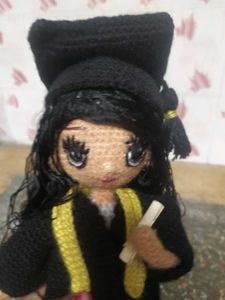 Handmade Crochet Graduation Doll