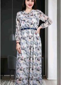 Elegant Floral Print Maxi Dress