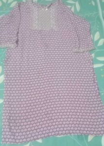 Embroidered Lavender Kurta